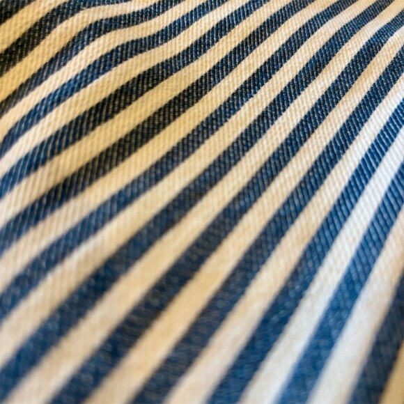 Madewell Chore Utility Jacket Womens M Blue White Stripe Workwear Pockets - Picture 5 of 6